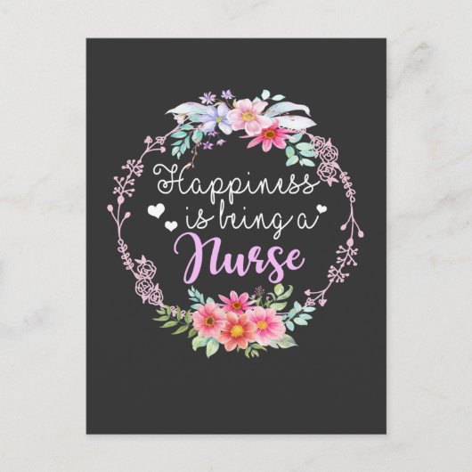 Verpleegkundigen | Geluk is een verpleegster Briefkaart (Voorkant)