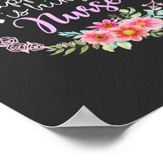 Verpleegkundigen | Geluk is een verpleegster Poster (Hoek)