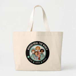 Verpleegkundigen genezen de wereld. Cadeau Grote Tote Bag