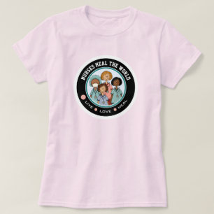 Verpleegkundigen genezen de wereld. Gift Nurse T-S T-shirt