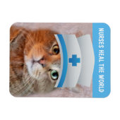 Verpleegkundigen genezen het wereldkat magneet (Horizontaal)