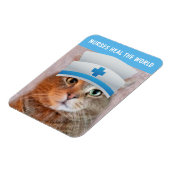 Verpleegkundigen genezen het wereldkat magneet (Linkerzijde)