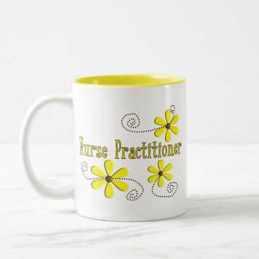 Verpleegkundigen geven dagelijks design tweekleurige koffiemok (Links)