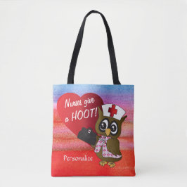 Verpleegkundigen geven een Hoot! Owl Nurse Tote Bag