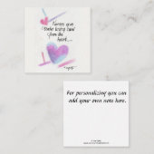 Verpleegkundigen geven een schets voor de tenderFl Notitiekaartje (Voorkant / Achterkant)