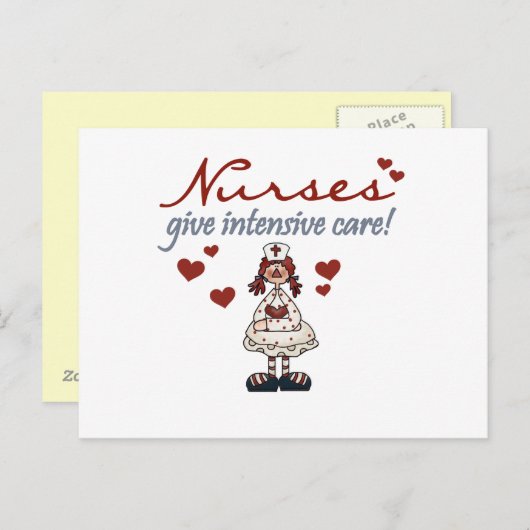 Verpleegkundigen geven Intensive Care T-shirts en  Briefkaart (Voorkant / Achterkant)