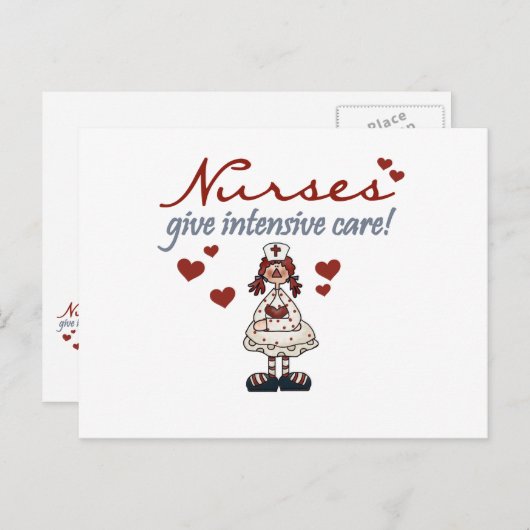 Verpleegkundigen geven Intensive Care T-shirts en  Briefkaart (Voorkant / Achterkant)