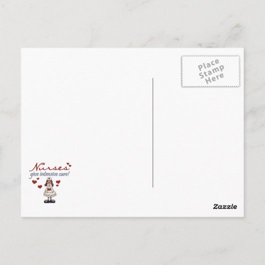 Verpleegkundigen geven Intensive Care T-shirts en  Briefkaart (Achterkant)