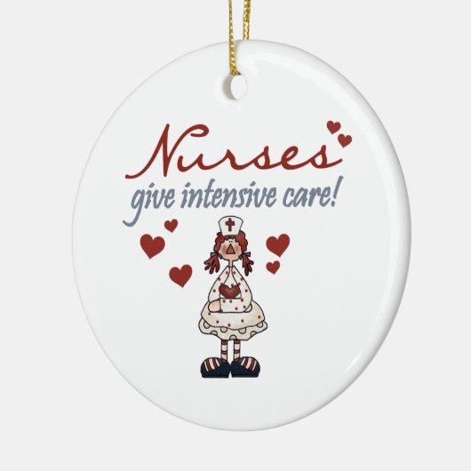 Verpleegkundigen geven Intensive Care T-shirts en  Keramisch Ornament (Links)
