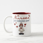 Verpleegkundigen geven Intensive Care T-shirts en Tweekleurige Koffiemok (Links)