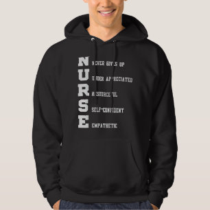 Verpleegkundigen geven nooit op onder de waarderin hoodie