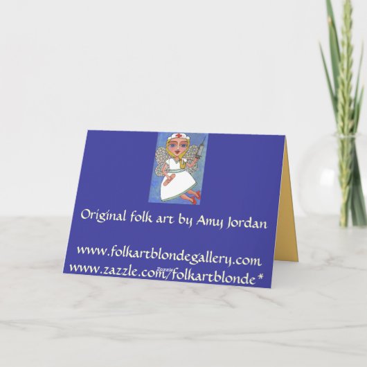 Verpleegkundigen geven troost, mededogen... - kaar kaart (Achterkant)