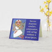 Verpleegkundigen geven troost, mededogen... - kaar kaart (Gele Bloem)