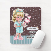 Verpleegkundigen geven zorg voor het hart. Aangepa Muismat (Met muis)