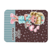 Verpleegkundigen geven zorg voor het hart. Cute Bl Magneet (Horizontaal)
