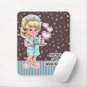 Verpleegkundigen geven zorg voor het hart. Cute Bl Muismat (Met muis)