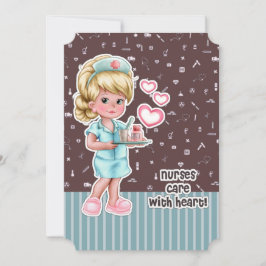 Verpleegkundigen geven zorg voor het hart. Kaart v