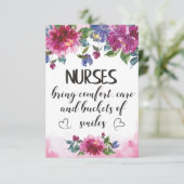 Verpleegkundigen Grafiek Afstuderen citaat Korte d Bedankkaart (Staand voorkant)