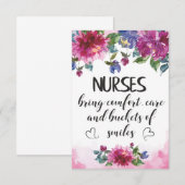 Verpleegkundigen Grafiek Afstuderen citaat Korte d Bedankkaart (Voorkant / Achterkant)