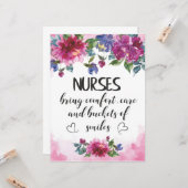 Verpleegkundigen Grafiek Afstuderen citaat Korte d Kaart (Voorkant / Achterkant in situ)