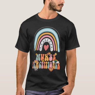 Verpleegkundigen Groovy Retro regenboogstraining T-shirt