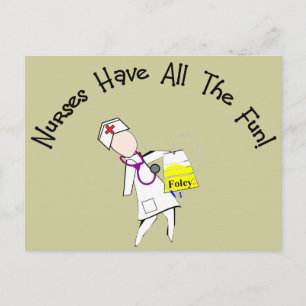 Verpleegkundigen hebben alle plezier! Nurse Gifts Briefkaart