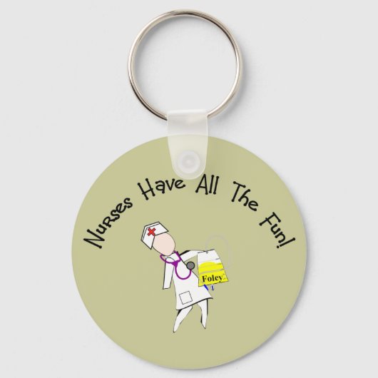 Verpleegkundigen hebben alle plezier! Nurse Gifts Sleutelhanger (Voorkant)