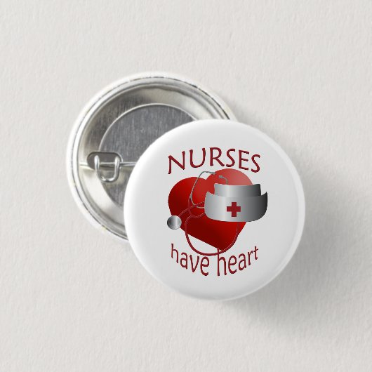 Verpleegkundigen hebben een Button van de hartverp (Voorkant /achterkant)