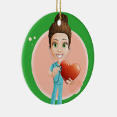 Verpleegkundigen hebben een groot hart - SRF Keramisch Ornament (Rechts)