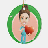 Verpleegkundigen hebben een groot hart - SRF Keramisch Ornament (Links)