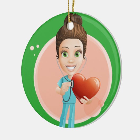 Verpleegkundigen hebben een groot hart - SRF Keramisch Ornament (Links)