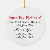 Verpleegkundigen hebben een groot hart - SRF Keramisch Ornament (Achterkant)
