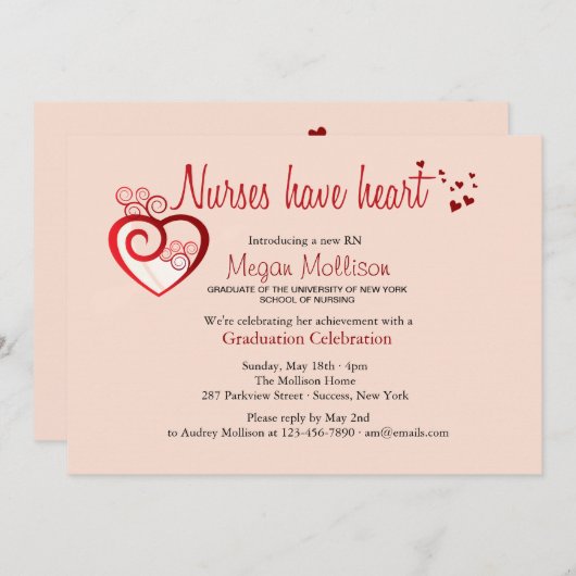 Verpleegkundigen hebben een uitnodiging tot Afstud (Voorkant / Achterkant)