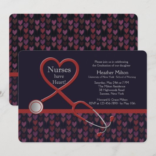 Verpleegkundigen hebben een uitnodiging tot Afstud (Voorkant / Achterkant)