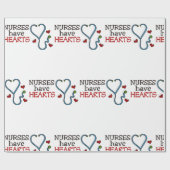 Verpleegkundigen hebben hart cadeaupapier (Vlak)