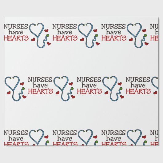 Verpleegkundigen hebben hart cadeaupapier (Vlak)