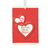 Verpleegkundigen hebben hart rood verbonden hart V Luchtverfrisser (Achterkant)