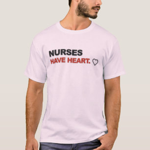 Verpleegkundigen Hebben Hart Verpleegkundige Typog T-shirt