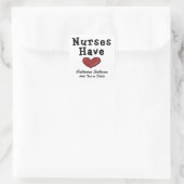 Verpleegkundigen hebben hart vierkante sticker (Tas)