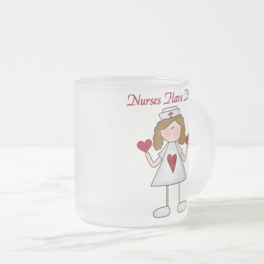 Verpleegkundigen hebben T-shirts en geschenken Matglas Koffiemok (Voorkant rechts)