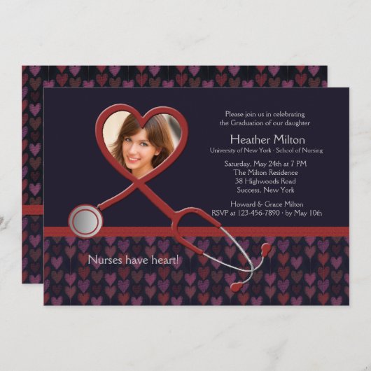 Verpleegkundigen hebben uitnodiging tot het Afstud (Voorkant / Achterkant)