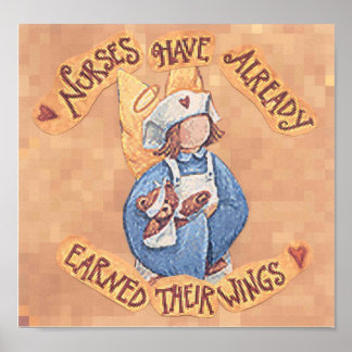 verpleegkundigen hebben vleugels poster