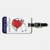 Verpleegkundigen hebben vriendelijk hart - Bagage  Bagagelabel (Voorkant horizontaal)