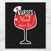 verpleegkundigen heeft wijn nodig om afstuderen GI Wijn Etiket (Enkel label)