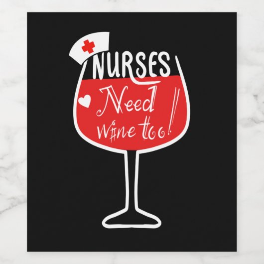 verpleegkundigen heeft wijn nodig om afstuderen GI Wijn Etiket (Enkel label)