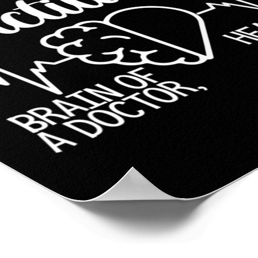 Verpleegkundigen hersenhelft van de arts hart van  poster (Hoek)