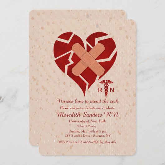 Verpleegkundigen houden van het Zick Afstuderen ui Kaart (Voorkant / Achterkant)