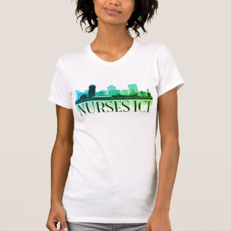 Verpleegkundigen ICT Skyline (multi-greens) T-shirt