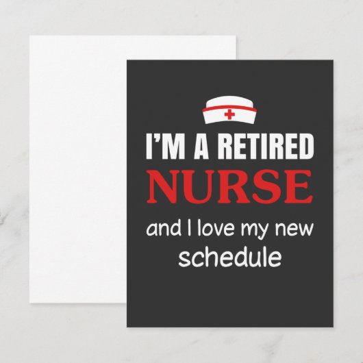 Verpleegkundigen | Ik ben een in ruste verpleegste Bedankkaart (Voorkant / Achterkant)