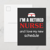 Verpleegkundigen | Ik ben een in ruste verpleegste Uitnodiging Briefkaart (Voorkant / Achterkant)